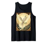 Paloma pájaro llevando una ramita de Oliva diseño navideño Camiseta sin Mangas