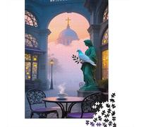 Paloma Puzzle De 1000 Piezas A Mysterious White Paloma Rompecabezas para Adultos De Madera para Adultos Juego Regalo 1000pcs (75x50cm)