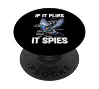 Paloma Si Vuela Espías Paloma Anatomía Teoría Pájaro CCTV PopSockets PopGrip Adhesivo