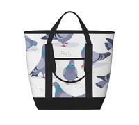 Palomas azuladas,Bolsas de almuerzo de gran capacidad, bolsa de mano térmica para mujeres, hombres, trabajo, picnic, viajes.