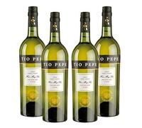 Palomino Fino Tio Pepe - Vino blanco de 75 cl - D.O. Jerez de la Frontera - Bodegas Gonzalez Byass (Pack de 4 botellas)