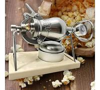 Palomitas de maíz saludables sin aceite, máquina de palomitas de maíz vintage de acero inoxidable 304, máquina manual de palomitas de maíz, regalos para decoración del hogar de vacaciones, 2