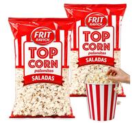Palomitas Saladas Frit Ravich, Palomitas de maíz saladas, Elaboradas con maíz especial para palomitas, aceite de girasol y sal, Sin gluten, Vegano, Contiene 2 Unidades de 80 gr