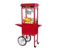 Palomitera con carrito - roja - estilo americano - 5 kg/h - 1500 | Royal Catering
