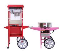 Palomitera MonsterShop Kukoo Set con Carrito y Máquina Algodón de Azúcar Profesional