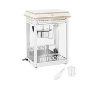 Royal Catering Palomitera Máquina Profesional (Temperatura: 220-270 °C, Elemento calefactor: 1.500 W, Blanca y dorada) Para Venta Ambulante
