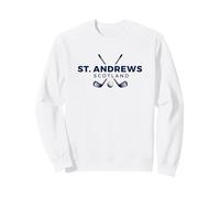 Palos Cruzados y Pelota de Golf de St. Andrews Scotland con Estampado Azul Marino Sudadera