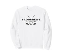 Palos Cruzados y Pelotas de Golf St. Andrews Scotland, Estampados en Negro Sudadera