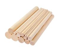 Palos De Madera 1-10pcs 3-50mm Round Wooden Sticks L=300mm DIY Handmade Craft Making Small Wooden Stick Rod Material For Woodworking Supplies(4pcs,Color 15MM)