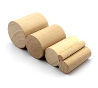 Palos de Madera 1-50 piezas de varillas redondas madera pino 30 mm diámetro y 55 largo, tiras maciza, accesorios bricolaje(10pcs)