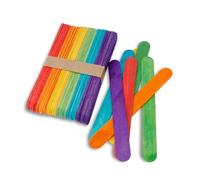 Palos De Madera, 100 Piezas Para Helados y Manualidades - Depresores, Palitos, Listones Reutilizables