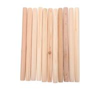 Palos De Madera 10Pcs Wooden Dowel Rods Versatile Unfinished Round Sticks For DIY Crafts Woodworking Cake Supports Macrame Projects