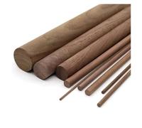 Palos De Madera Black Walnut Round Stick Handmade DIY Wooden Stick Material Home Decoration Round Stick Handicraft Making Raw Materials(15x500mm 3pcs)