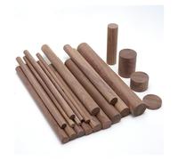Palos De Madera Diameter:1.5cm-5cm Length:3cm-20cm Black Round Wood Stick Round Wooden Strip DIY Wood(Dia2.2cm(5pcs),Length 12cm)