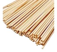 palos de madera hechos a mano, 100 piezas de palitos redondos madera for maquetas construcción hechas a mano. Material maciza. Pequeñas herramientas carpintería(150mm 3.0mm)