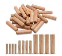Palos De Madera M5-M10 Wooden Dowel Pins Wood Fluted Dowels Rods Kiln Dried Fluted And Beveled, Hardwood Crafts Dowel Pegs(M10X70mm(20pcs))