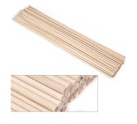 Palos de Madera Palitos de madera redondos 3-14 mm for manualidades, engranajes, clavijas, pasteles, etc(3x100mm-50pcs)