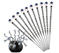 Palos de ojos espeluznantes - Decoraciones de Halloween de 38 cm, bolas falsas oculares, picos de decoración de mesa extrañas | Centro de mesa en forma de jarrón, 10 piezas, para el hogar, salón, c