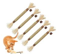 Palos de plata para gatos, juguetes de hierba gatera, 5 piezas naturales resistentes a mordeduras, suministros para mascotas, palos de plata natural, juguetes para gatos, para limpiar interiores y