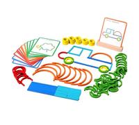 Palos inteligentes para niños: barras multicolores vibrantes, juego de lógico, hardware de construcción geométrica, kit de construcción para desarrollar inteligencia | Equipos educativos