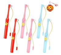 Palos Linterna Halloween, 6 Piezas Varilla de Farolillo LED Electrónica, 20 cm Polo Farolillos Niños, Palos con Luz de Lantern para Halloween, San Martín, Fiestas (Rojo Rosa Azul)