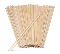 palos madera manualidades 100 Uds DIY tiras de madera palos cuadrados espiga varilla agitadora artesanal for hacer clavijas 300 * 3 * 3mm para Decoraciones de Pared Decoraciones