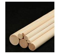 palos madera manualidades Varillas de madera pino 100-300mm longitud, tiras macizo semicirculares redondas 8-28mm para Decoraciones de Pared Decoraciones(12x300mm,20pcs)
