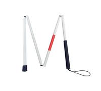 Palos para Ciegos,124cm Bastón para Personas Ciegas,4 Secciones Bastón Ciego,Baston Personas Ciegas,Bastón Plegable para Ciegos,Bastón Blanco Aluminio,Bastón Reflectante para Personas Ciegas