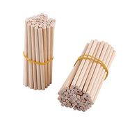 Palos redondos redondos de abedul natural de 80 mm, palillos para manualidades, 100 piezas reutilizables para la construcción de modelos, manualidades para niños