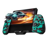 PALPOW Controlador Switch - Compatible con Switch/OLED, diseño ergonómico Luminpad, mando portátil monobloque, RGB, Turbo, Mapping - Camuflaje Negro