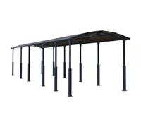 Palram - Canopia Carport Alpine (Medidas ext. (An x Pr): 3,59 x 12,9 m, Carport individual, Antracita)