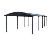 Palram - Canopia Carport Arcadia (Medidas ext. (An x Pr): 3,59 x 10,77 m, Carport doble, Gris)