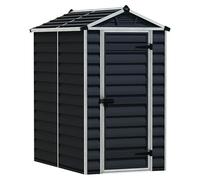 Palram - Canopia Caseta de jardín Skylight (Medidas ext. (An x Pr): 121 x 177 cm, Plástico, Antracita)