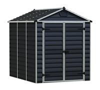 Palram - Canopia Caseta de jardín Skylight (Medidas ext. (An x Pr): 185 x 229 cm, Plástico, Antracita)