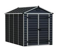 Palram - Canopia Caseta de jardín Skylight (Medidas ext. (An x Pr): 185 x 303,6 cm, Plástico, Antracita)