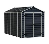 Palram - Canopia Caseta de jardín Skylight (Medidas ext. (An x Pr): 185 x 378 cm, Plástico, Antracita)