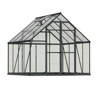 Palram - Canopia Invernadero Balance (Medidas ext. (An x Pr): 244 x 247 cm, 0,7 mm, Gris)
