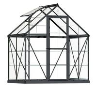 Palram - Canopia Invernadero Harmony (Medidas ext. (An x Pr): 185 x 126 cm, Gris/Transparente, Área: 2,3 m²)