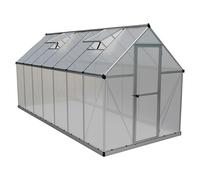 Palram - Canopia Invernadero Mythos (Medidas ext. (An x Pr): 185 x 370 cm, 4 mm, Plateado)