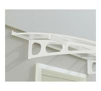 Palram - Canopia Marquesina para puerta Bordeaux doble capa (890 x 139 x 33 cm, Blanco, Placa de policarbonato de doble pared)