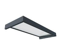 Palram - Canopia Marquesina para puerta Sophia (215 x 95 x 17 cm, Gris antracita, Color del techo: Blanco opal)