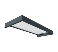 Palram - Canopia Marquesina para puerta Sophia (215 x 95 x 17 cm, Gris antracita, Color del techo: Claro)