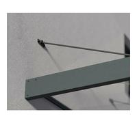 Palram - Canopia Marquesina para puerta Sophia XL (845 x 140 x 17 cm, Gris antracita, Color del techo: Blanco opal)
