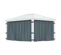 Pared lateral de pérgola Dallas (An x Al: 500 x 212 cm, Específico para: Cenador Dallas, Gris)