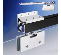 PALSINBY Kit para Puertas correderas, Frameless Glass Sliding Door Kit Soft Close Pocket Hardware