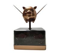 Palsmoother Lámpara de Noche Infantil Lámpara Musical Infantil Lámpara de Escritorio Diseño Animal Luz Led Decorativa en Pp Apta para Dormitorio Mesa de Noche Esp, Oro