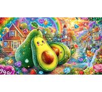 Palta Characters in Magical Village Puzzle de 1000 Piezas - Regalo Divertido Juego Familiar Estimulante Idea Adultos 38x26/1000pcs