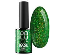 PALU - Base híbrida de color 2 en 1 para uñas - Nail Art - Semitransparente, consistencia media, fácil aplicación, duración de hasta 3 semanas, UV/LED - 11 g - Jelly Base Pine