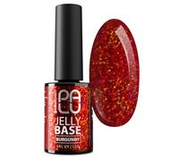 PALU - Base híbrida de color 2 en 1 para uñas - Nail Art - Semitransparente, consistencia media, fácil aplicación, duración de hasta 3 semanas, UV/LED - 11 g - Jelly Base Burgundy