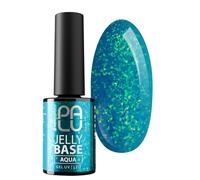 PALU - Base híbrida de color 2 en 1 para uñas - Nail Art - Semitransparente, consistencia media, fácil aplicación, duración de hasta 3 semanas, UV/LED - 11 g - Jelly Base Aqua